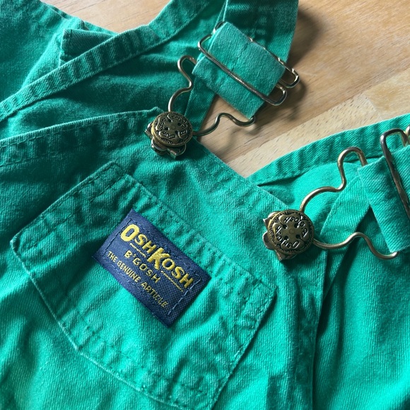 Vintage OshKosh B'gosh Vestbak green denim overalls - Genuine Made in USA - Picture 6 of 7